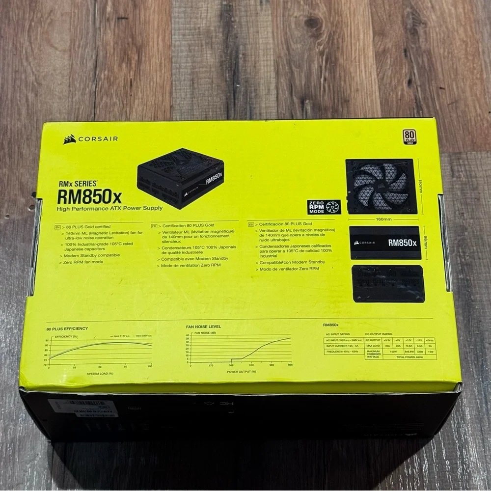 Corsair RMX SERIES RM850x power supply brand new
